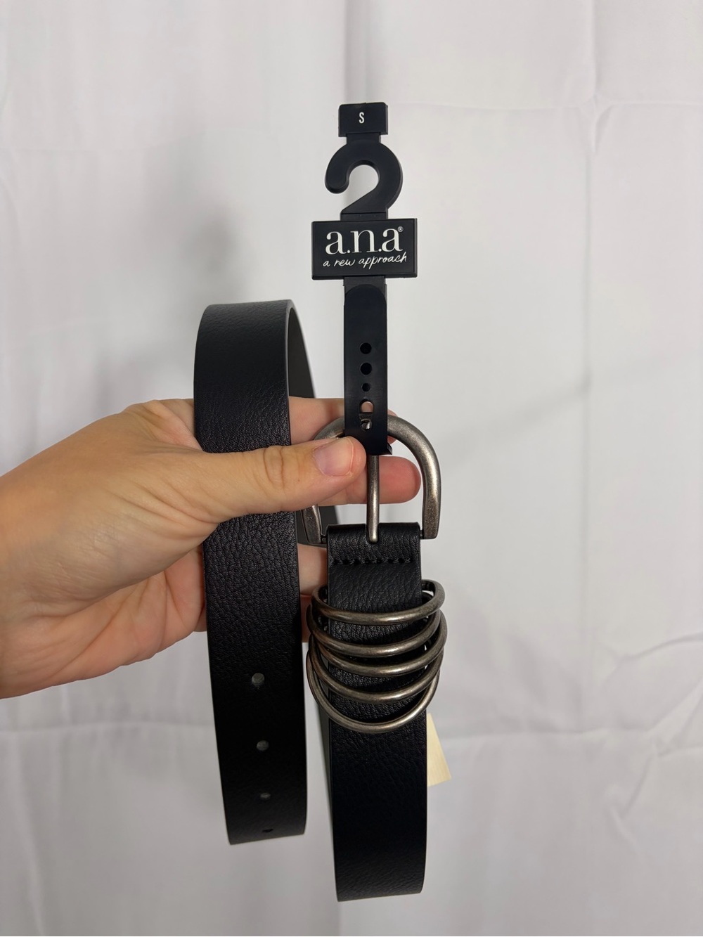 NWT a.n.a Black Women's Ring-Detail Belt
